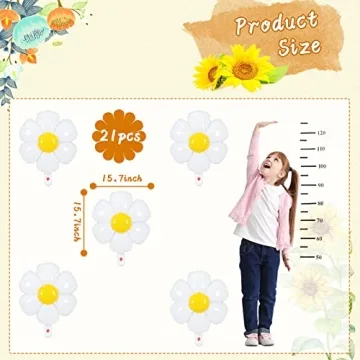 Vibrant 21 Pcs Flower Balloons for Every Celebration