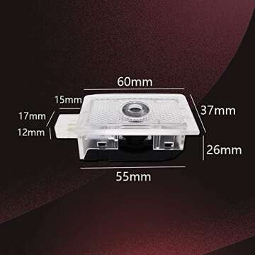 通用 Car Door Logo Lights Courtesy LED Projector Lamps Accessories Compatible for Charger 2012-present