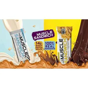 Muscle Foods Muscle Sandwich Bars Variety Pack 12 Count