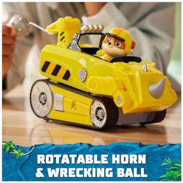 Paw Patrol Jungle Pups Rubble Rhino Vehicle for Kids