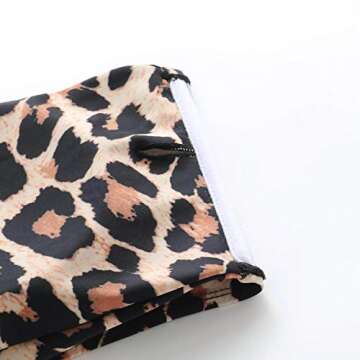 Stylish OMKAGI Leopard Print High Waisted Bikini Set