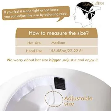 Gossifan Women's Felt Fedora Hat Wide Brim Panama Hats with Tassel-White