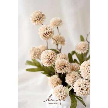 5pcs Faux Silk Mini Chrysanth Flowers for Events