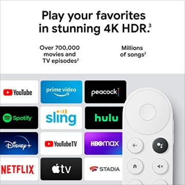 Google Chromecast 4K Streaming Stick with Voice Search