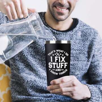 Christmas Gifts for Men, Dad - Men Gifts for Christmas, Dad Christmas Gifts - Funny Dad Gifts - Men Birthday Gifts Ideas, Gag Gifts for Men, Best Gifts for Men Unique, Funny Gifts for Men Tumbler 20Oz