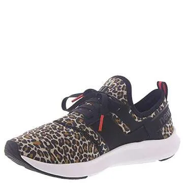 New Balance Women's FuelCore Nergize Sport V1 Sneaker, Leopard/Black, 12 Wide