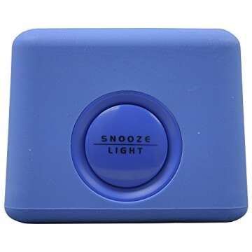 Equity La Crosse Soft Blue Cube LCD Alarm Clock