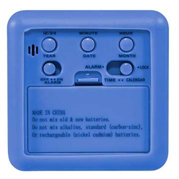 Equity La Crosse Soft Blue Cube LCD Alarm Clock