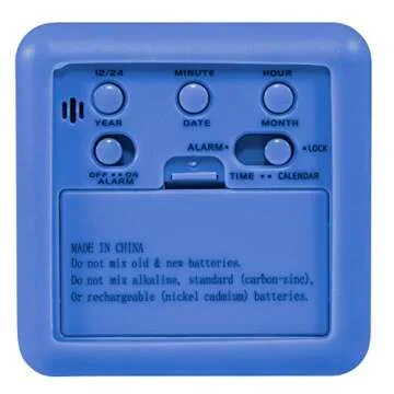 Equity La Crosse Soft Blue Cube LCD Alarm Clock