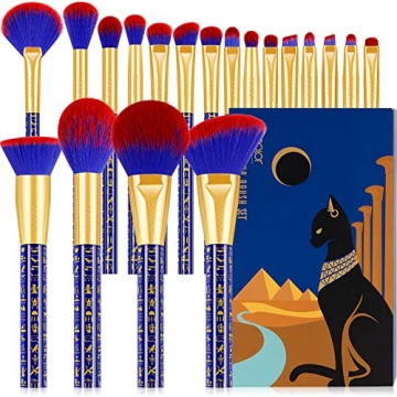 Docolor Makeup Brushes 19Pcs Makeup Brush Set Premium Gift Synthetic Powder Kabuki Foundation Contou...