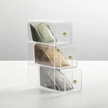 mDesign Kitchen Pantry Storage Organizer with 3 Drawers