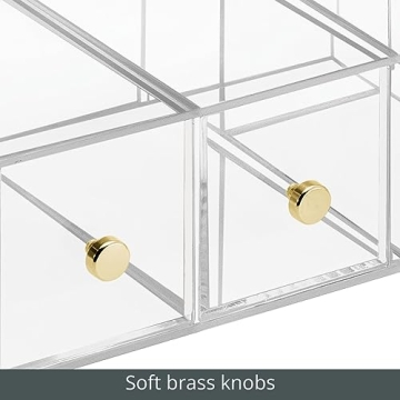 mDesign Kitchen Pantry Storage Organizer with 3 Drawers