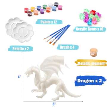 Creative SOLDAY Paint Your Own Dragon Kits for Kids