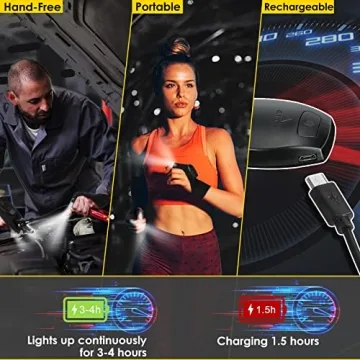 LED Flashlight Gloves Rechargeable Men's Gift for Christmas