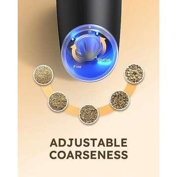 Sangcon Gravity Electric Salt and Pepper Grinder Set - 9oz Rechargeable