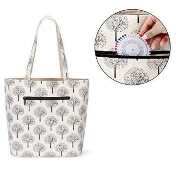 Stylish and Durable Yarwo Knitting Bag with Zipper Pouch