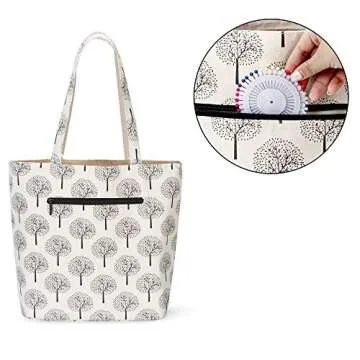 Stylish and Durable Yarwo Knitting Bag with Zipper Pouch