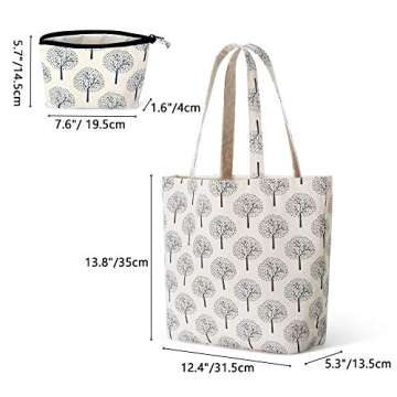 Stylish and Durable Yarwo Knitting Bag with Zipper Pouch