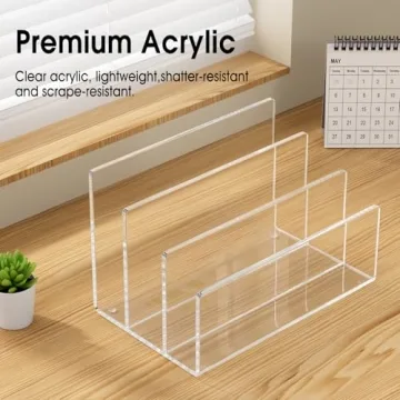KTRIO Acrylic File Holder for Stylish Desk Organization