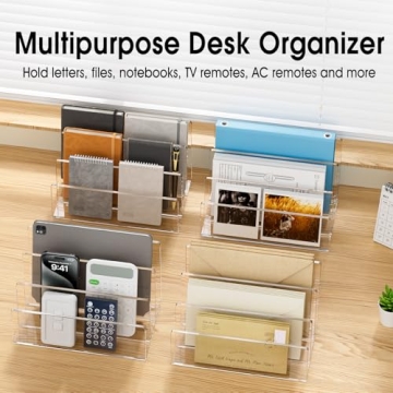 KTRIO Acrylic File Holder for Stylish Desk Organization