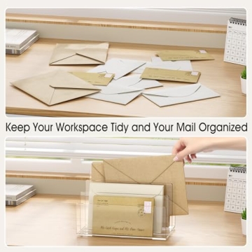KTRIO Acrylic File Holder for Stylish Desk Organization