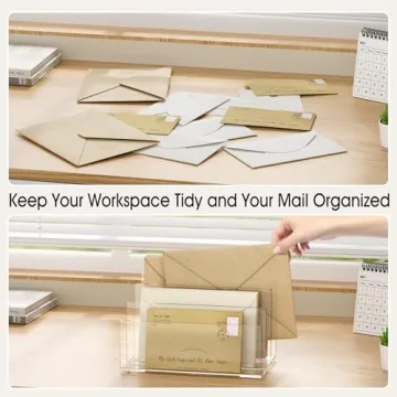 KTRIO Acrylic File Holder for Stylish Desk Organization