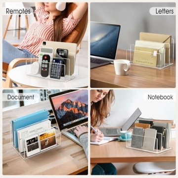 KTRIO Acrylic File Holder for Stylish Desk Organization
