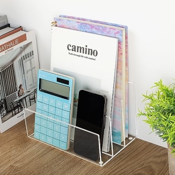 KTRIO Acrylic File Holder for Stylish Desk Organization