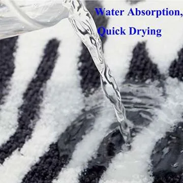 Tiger Printed Rug/Mat for Bathroom, Faux Tiger Non-Slip Door Mat Area Rug Absorbent Bathtub Rug for Small Home Decor Animal Printed Carpet Bathroom Plush Shower Rugs (Orange)