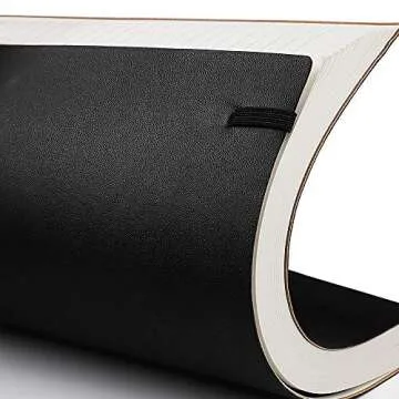 B5 College Ruled Notebook Softcover Journals(2-Pack)- AHGXG Large Composition Notebook 7.6 x 10 inch with Thick 100gsm Lined Paper, Total 408 Numbered Pages, Black Black