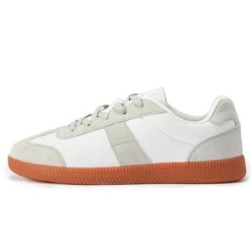 UBFEN Women's Retro Sneakers Stylish Comfortable White Grey