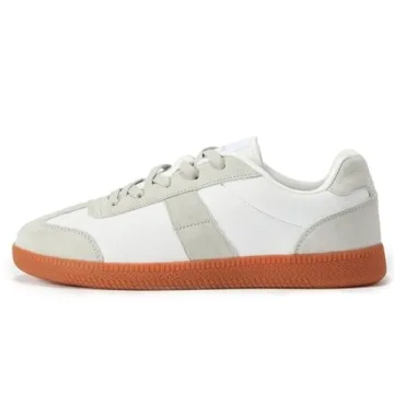 UBFEN Women's Retro Sneakers Stylish Comfortable White Grey