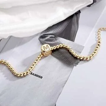 Yoosteel Gold Filled Initial Bracelets for Women