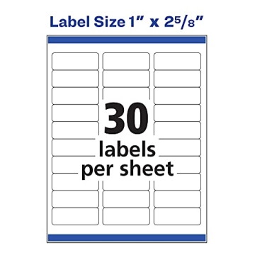 Avery Easy Peel Address Labels 1" x 2-5/8" - 1500 Total