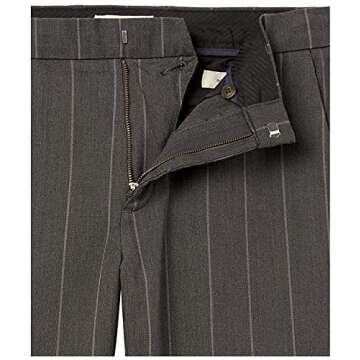 Goodthreads Men's Slim-Fit Modern Comfort Stretch Chino Pant, Dark Grey Pinstripe, 31W x 30L