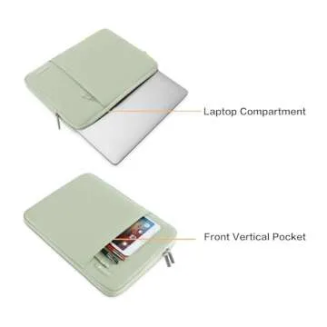 MOSISO Laptop Case 13 inch, 13 inch Laptop Sleeve Compatible with MacBook Air M3 M2 M1 2025-2018 / Pro M2 M1 2025-2016, Polyester Vertical Computer Sleeve Bag with Pocket, Sage Green