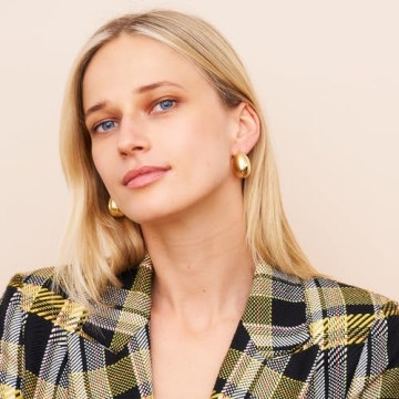 Stylish Kenneth Jay Lane Gold Dome Earrings for Women