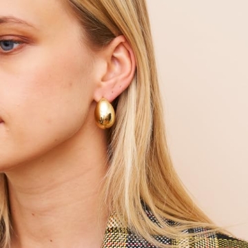 Stylish Kenneth Jay Lane Gold Dome Earrings for Women