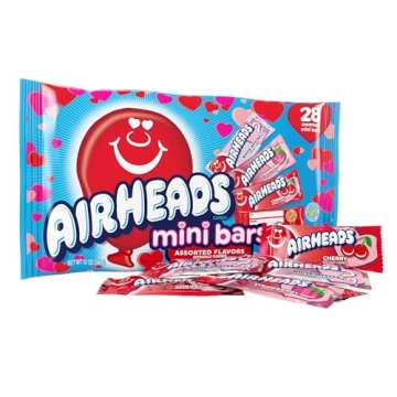 Airheads Mini Bars, Valentine's Day Candy Variety Bag, Individually Wrapped Bulk Candy for Adults & ...