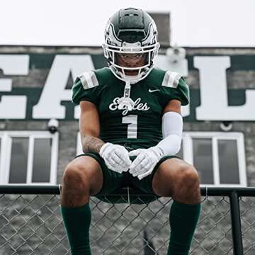 Nxtrnd G1 Youth Football Gloves, Kids Sticky Receiver Gloves (White, Youth Medium)