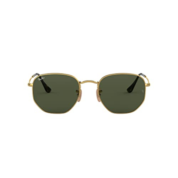 Ray-Ban RB3548N Hexagonal Sunglasses Gold G-15 Green 51mm
