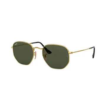 Ray-Ban RB3548N Hexagonal Sunglasses Gold G-15 Green 51mm