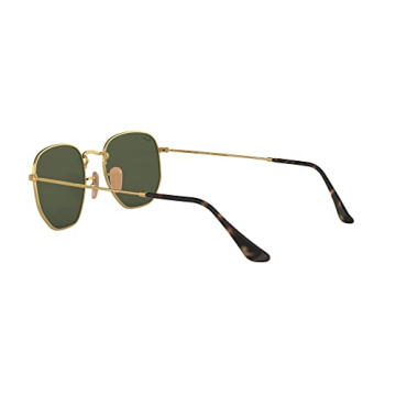 Ray-Ban RB3548N Hexagonal Sunglasses Gold G-15 Green 51mm