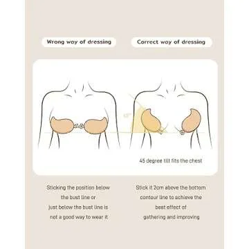 Niidor Sticky Bra, Breathable Strapless Bra Adhesive Push Up Backless Bras for Women（Nude-C）