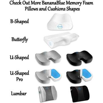 Ergonomic Lumbar Support and U-Shaped Seat Cushion Set