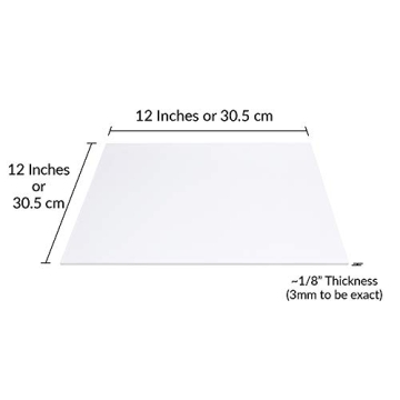 SimbaLux 12" Clear Acrylic Sheets for DIY Projects