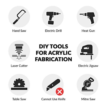 SimbaLux 12" Clear Acrylic Sheets for DIY Projects