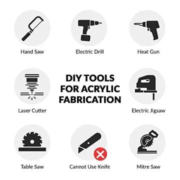 SimbaLux 12" Clear Acrylic Sheets for DIY Projects