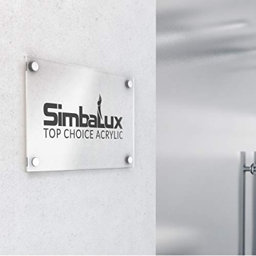 SimbaLux 12" Clear Acrylic Sheets for DIY Projects