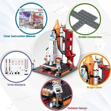 Sitodier 1008pcs Space Shuttle Building Set for Kids